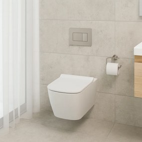 Sanigoods Aquara hangtoilet met zitting, bidetkraan en bidetsproeier wit glans