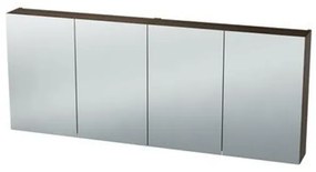 Nemo Spring Nebulo luxe spiegelkast - 160x65x17.8cm - 4 dubbelzijdige spiegeldeuren - glazen leggers - met stopcontact - zonder schakelaar - kleur: H3710 ST9 Carini Walnut Natur 20037099