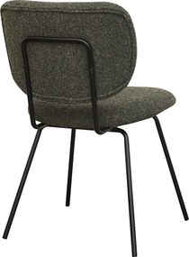 Moderne Eetkamerstoel Groen Boucle