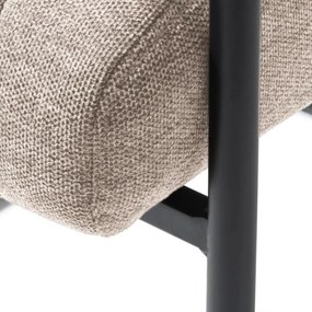 Eetkamerstoel Beige Met Armleuning