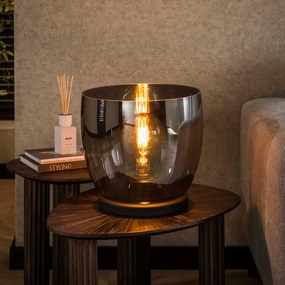 Lage Vloerlamp Grijs Rookglas 33 Cm