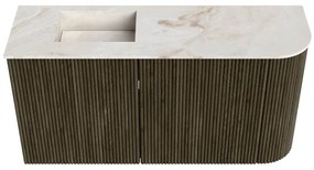 Mondiaz Joya DLux 80cm toiletmeubel ronding rechts shadow met wastafel faye links 1 kraangat frappe
