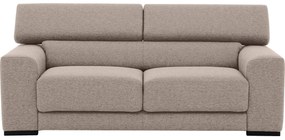 Goossens Bank Nora beige, stof, 2,5-zits, stijlvol landelijk