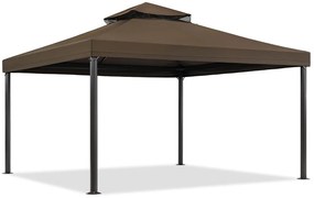 Bruin tuinpaviljoen Valencia 4x4 m Tuinpunt