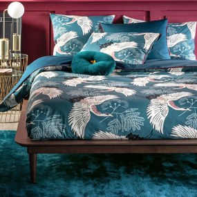 Kussensloop in perkalkatoen Grues Bleu