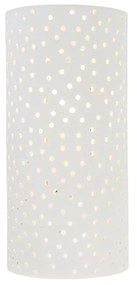 Vintage wandlamp wit gips cilindervormig - Mahou