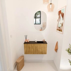 Mondiaz Joya 80cm toiletmeubel oak met wastafel faye rechts 1 kraangat urban