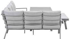 Garden Impressions Senja lounge dining set 4-delig links - valley sand