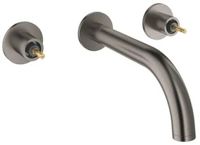 Grohe Atrio private collection 3-gats wastafelkraan z/grepen graphite geborsteld 20587AL0