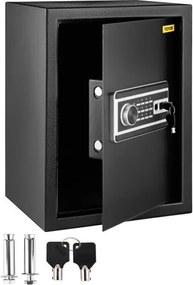 VEVOR Elektronische Kluis, Zwarte Digitale Kluis 60 L, Gemaakt van het 1,2mm Dikke Q235 Massief Stalen Bord met 4 Ontgrendelingsmethodes voor Thuis, Hotel, Kantoor