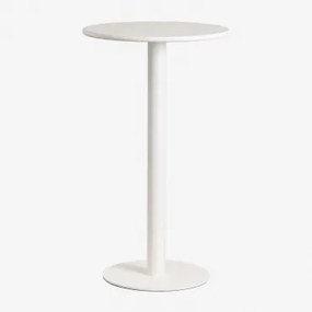Ronde Hoge Tuintafel Ø60 Cm Van Ijzer Mizzi Gardenia Wit - Sklum