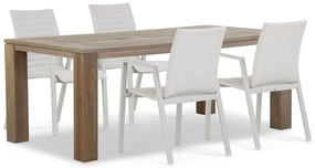 Tuinset 4 personen 200 cm Aluminium/textileen Taupe Osmen Joliet/Brighton