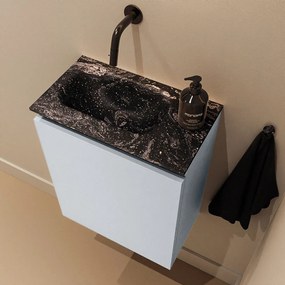 Mondiaz Ture DLux toiletmeubel 40cm clay met wastafel lava links zonder kraangat