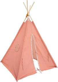 Atmosphera Tipi Speeltent– Berlingot – 120 x 120 x 160 cm – Zalmroze – Kindertent/Wigwam – Binnen&amp;Buiten