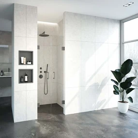 Brauer JC profielloze pendeldeuren 70cm gunmetal geborsteld