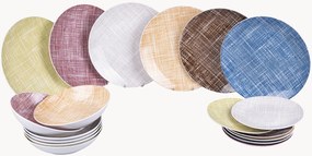 Serviesset Texture, 6 personen, 18-delig