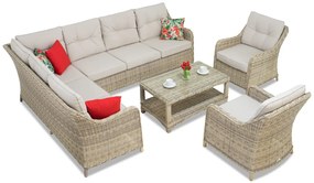 Garden Point technorattan set Toledo Corner 7 beige