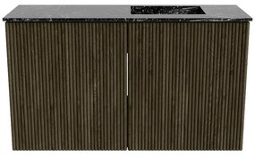 Mondiaz Joya DLux 70cm toiletmeubel shadow met wastafel faye rechts zonder kraangat lava