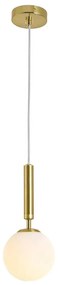 GLAZEN BOL SPIRAAL HANGLAMP G108-1W GOLD E27