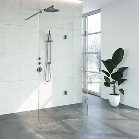 Brauer JC profielloze inloopdouche 90x110cm reversed gunmetal geborsteld