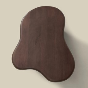 Walnoot Salontafel Organische Vorm - 116 X 89cm.