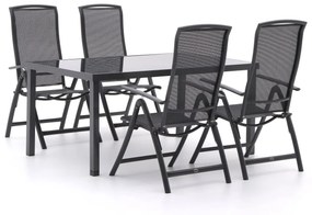 R&S Design Capri/Caluso 160cm dining tuinset 5-delig verstelbaar