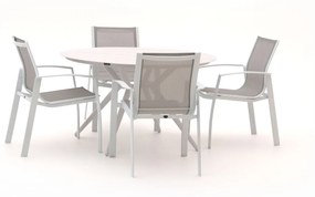 R&S Design Altea/Sora ø 127cm dining tuinset 5-delig stapelbaar