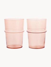 Mondgeblazen waterglazen Boya, 2-delig