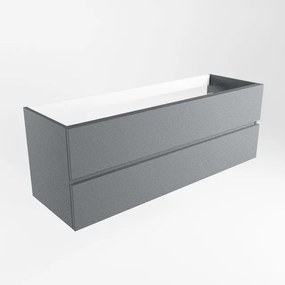 Mondiaz VICA wastafelonderkast - 140x45x50cm - 2 lades - uitsparing links en rechts - softclose - Plata M73127Plata