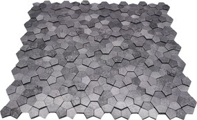 Zelfklevende Mozaïektegels Metaal | Pentagon 3D Grijs | 28,2×28,2 cm | Keuken, Bad &amp; WC