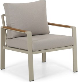 Stoel en Bank Loungeset 4 personen Aluminium Zand/Beige  Domani Furniture Leaf