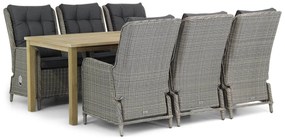 Tuinset 6 personen 210 cm Wicker Grijs Garden Collections Kingston/Weston