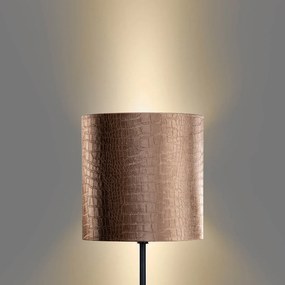 Vloerlamp zwart met velours kap krokodil 40cm - Simplo Klassiek / Antiek, Modern E27 rond Binnenverlichting Lamp