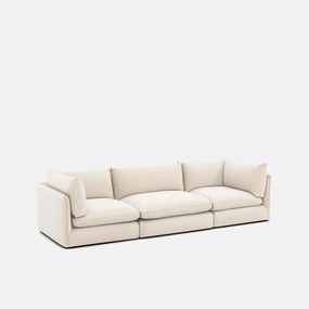 Modulaire 3-zitsbank in gemêleerd polyester, Malo