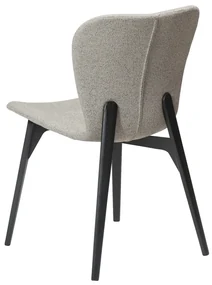 Dan-Form Paragon Design Eetkamerstoel Grijsbruin Boucle Met Zwart Essen