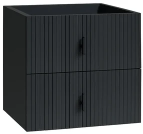 Muebles Raya onderkast ribbelfront 60cm met 2 softclose lades antraciet mat