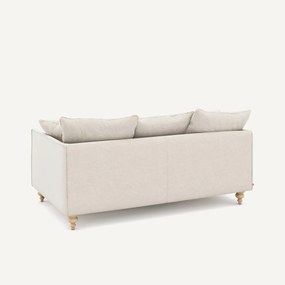 Compacte 3-zitsbank in gemêleerd canvas, LAZARE