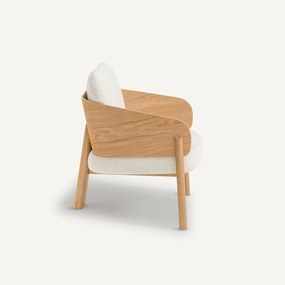 Fauteuil eik/bouclette Marais, design E Gallina