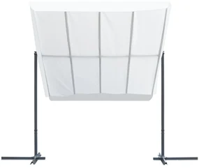 vidaXL Prieel met kantelbaar schuifdak 350x253x196 cm crèmekleurig