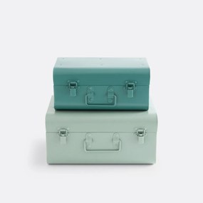 Set van 2 metalen koffers in plaatwerk, Masa