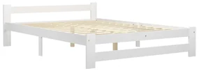 vidaXL Bedframe met 2 lades massief grenenhout wit 160x200 cm