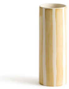 Gestreepte vaas in aardewerk H26,5 cm, Anastase