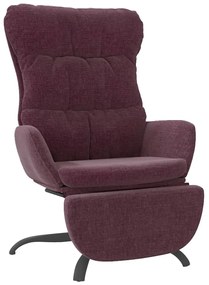 vidaXL Relaxstoel met voetensteun stof paars