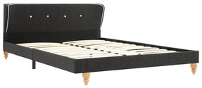 vidaXL Bedframe jute donkergrijs 135x190 cm