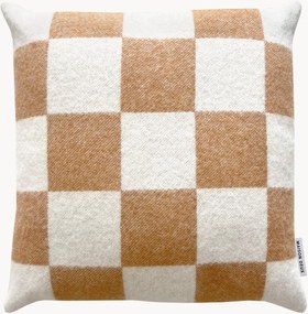 Wollen kussenhoes Level Up met ruitjespatroon