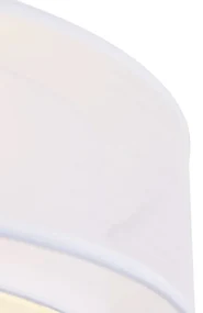 Stoffen Moderne plafondlamp wit 50 cm 3-lichts - Drum Duo Modern E27 cilinder / rond Binnenverlichting Lamp