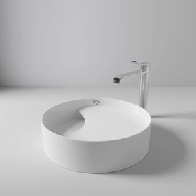 Sanigoods Twist opbouw waskom 40x40cm glans wit