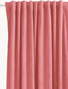 Fluwelen dim-out multibandgordijnen Nora, 2-delig, B 140 cm