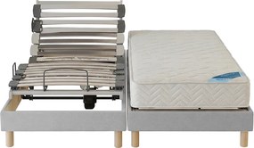 Elektrische bedset met stoffen latten, schuimmatras, stevige ondersteuning en poten