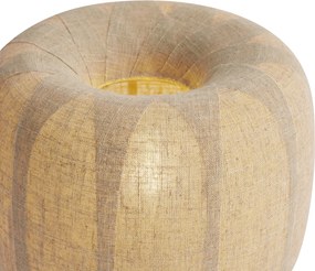 Smart tafellamp zwart met beige linnen kap 28cm incl. Wifi A60 - Nami